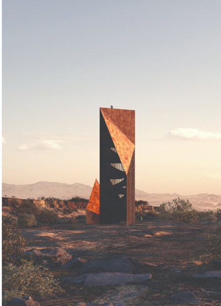 Weathered Corten Steel and Warm Timber Unite in a Multi-Purpose Observation Space