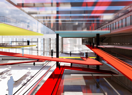 Pneumatic Facades and Fair-Faced Concrete Define Flexible Collaborative Workspaces