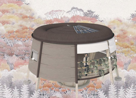 Biophilic Circular Home Embracing Cedar and Cortical Materials for Sustainable Living  