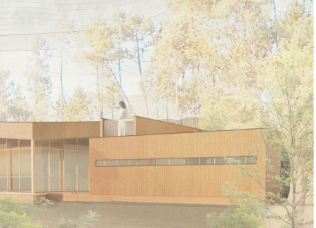 Bamboo Finishes and Cork Panels Create a Harmonious Space for Mindfulness and Community Engagement