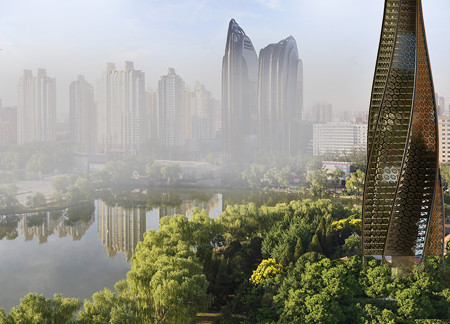 Photosynthetic Façade and Biofiltration Techniques in an Urban Air Quality Tower