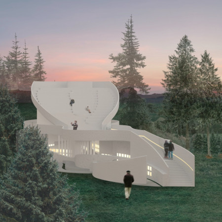 Charred Wooden Shingles and Cross-Laminated Timber Panels Define Sustainable Community Spaces