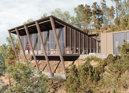 Seamless Fusion of Copper and Timber in a Mindful Retreat Setting  