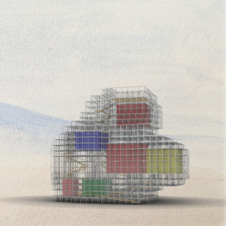 Translucent Polycarbonate Facade Enveloping an Elevated Observation Deck in Iceland's Rugged Landscape