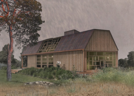 Charred Wooden Shingles and Cross-Laminated Timber Create Flexible Community Spaces