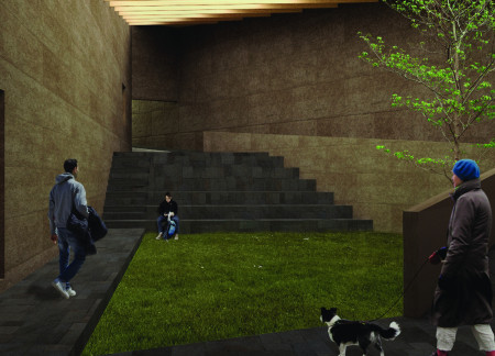 Rammed Earth Walls and Cross-Laminated Timber in a Climate-Responsive Community Greenhouse  
