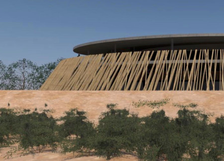 Charred Wooden Shingles and Natural Ventilation Enhance Ecological Experience in Visitor Centre