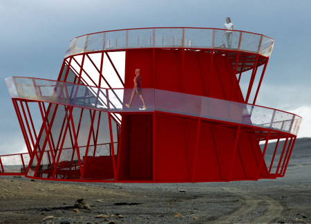 Hyperboloid Structure Adorned with ETFE Membrane and Natural Wood Elements for Sustainable Visitor Engagement  