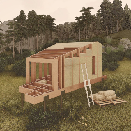 Harvesting Nature Through Straw Bale Construction and Sustainable Timber Cladding for Off-Grid Retreats