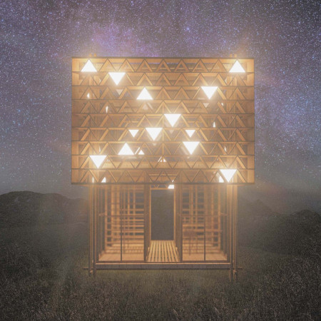 Triangular Facades and Sustainable Pine Wood Pods on a Cliffside Retreat