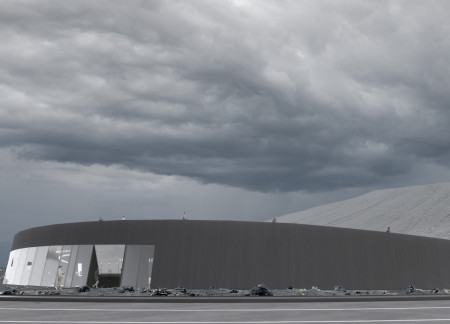 Curvilinear Structure Featuring Dimpled Membrane and Thermal Insulation in a Volcanic Landscape