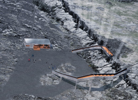 Polished Aluminum Canopies and Elevated Pathways in Sustainable Visitor Amenities  