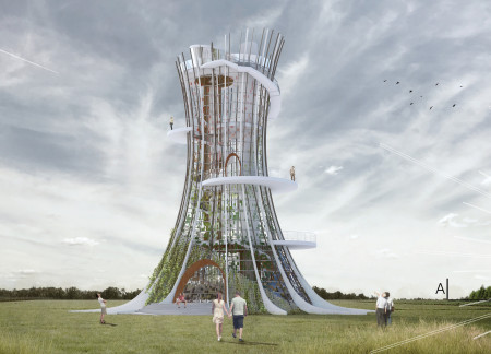 Intertwined Polycarbonate and Steel Structure Inspired by Natural Landscapes and Cultural Heritage