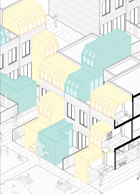 Charred Wooden Shingles and Brickwork Harmonizing Sustainable Housing Solutions  