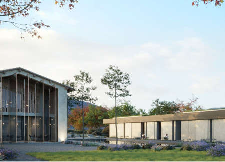Charred Wooden Shingles and Cross-Laminated Timber Create Environmental Harmony in a Wine Hospitality Setting