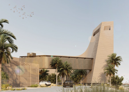 Curvilinear Design Crafted from Palm Wood with Natural Ventilation Features as a Gateway to Wetland Education