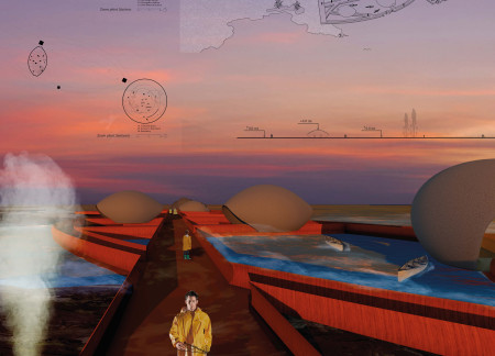 Curvilinear Structure Emphasizing Local Stone and Timber Sustainability for Cultural Engagement