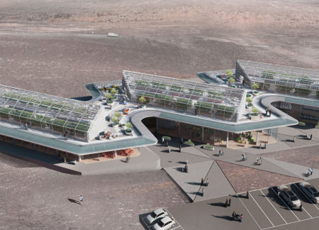 Geothermal Greenhouses Crafted with Larch and Photovoltaic Glass in Iceland's Harsh Landscape