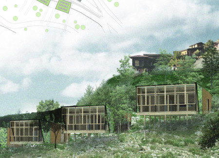Charred Wooden Shingles and Cross-Laminated Timber Panels Create Serene Meditation Retreat