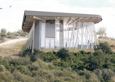 Pollution-Eating Concrete and Geothermal Efficiency in a Spiral Community Home