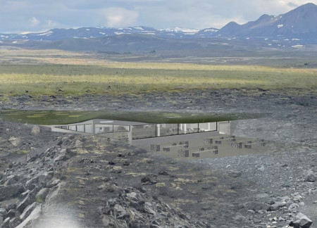 Living Moss Interiors and Volcanic Ash Flooring in a Community-Centric Space  