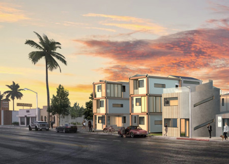 Charred Wooden Shingles and Precast Concrete Redefine Modular Living Solutions in Urban Contexts