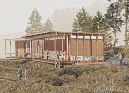 Floating Walls and Rainwater Harvesting in a Sustainable Timber Sanctuary  
