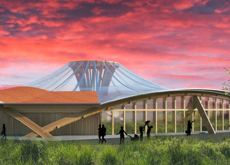 Geothermal Dining Hub Crafted From Cross-Laminated Timber With Integrated Greenhouse  