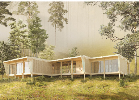 Triple-Glazed Harmony With Natural Beauty Through Sustainable Wood and Zinc Construction