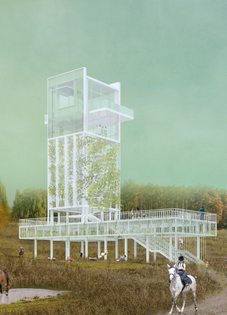 Charred Wooden Shingles And Steel Framework Create A Nature Immersion Observation Tower
