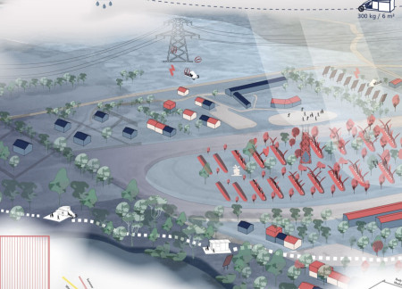 Inflatable Habitat With Transparent Facade and Biodegradable Materials Supporting Community Living