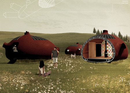 Heart-Shaped Retreat Made From Eco-Composite and Recycled Metals