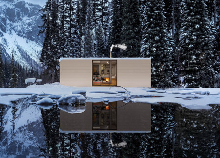 Charred Wooden Shingles and Modular Design in Compact Sustainable Living Solutions  