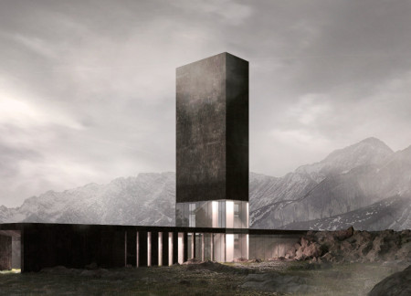 Geological Observation Tower Featuring UGDID Panels and Green Roof Integration