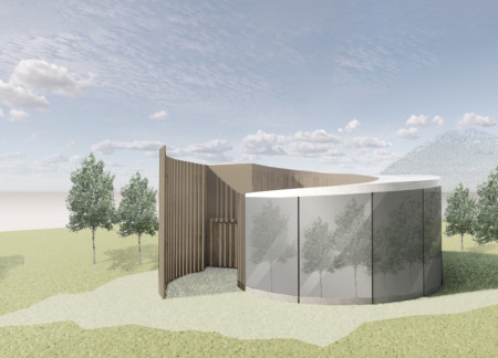 Circular Retreat Crafted with Biophilic Design and Charred Wooden Shingles  