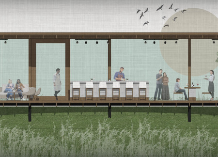 Charred Wooden Shingles and Transparent Facades Creating Seamless Interaction with Nature in a Wine Tasting Venue