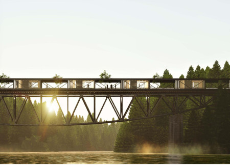 Cross-Laminated Timber Panels Elevate Community Living Above Waterways