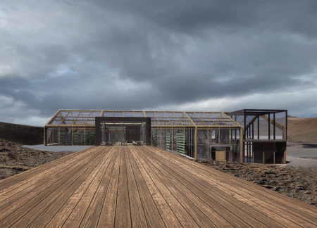 Charred Wooden Shingles and Expansive Glass Facades in a Hydroponic Dining Experience  