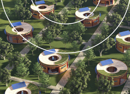 Charred Wooden Shingles and Circular Design in a Sustainable Urban Retreat  