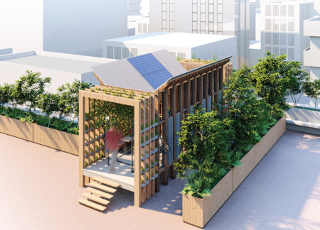 Charred Wooden Shingles and Composite Panels Shaping Modular Living in Urban Bangladesh