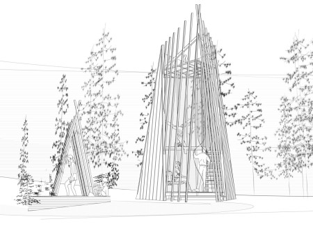 Cross-Laminated Timber Retreat Seamlessly Blending Into a Forest Canopy