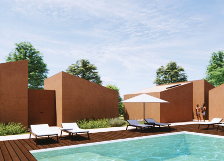 Embracing Earth Tones with Cross-Laminated Timber and Natural Textures in Sustainable Guest Homes  