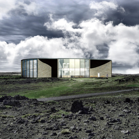 Charred Wood and Glass Pavilion Seamlessly Integrates with Icelandic Landscape