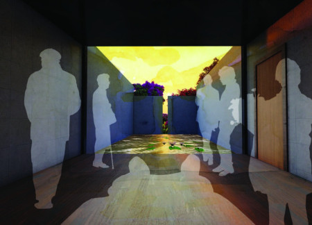 Reflective Water Features and Concrete Walls Foster Serenity in End-of-Life Care Spaces