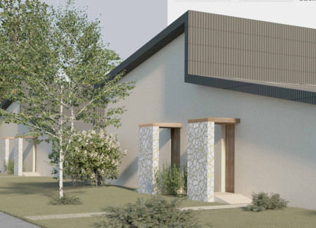 Charred Wooden Shingles and Cross-Laminated Timber Crafting A Multifunctional Urban Oasis