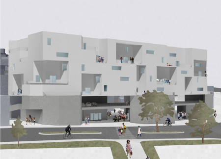 Charred Wooden Shingles and Precast Concrete Create Contextual Housing Solutions in Urban Environments