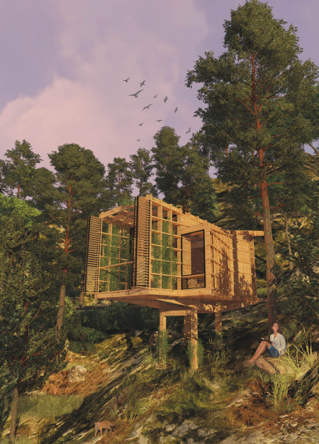 Charred Wooden Shingles and Laminated Timber Panels Shape a Mindful Yoga Retreat in Nature