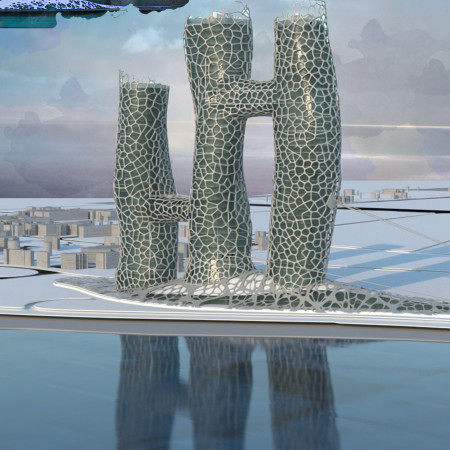 Transparent Aluminum and Limestone Form an Educational Hub Inspired by Coral Ecosystems