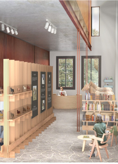 Charred Wooden Shingles and Timber Voids Defining Community Engagement Space
