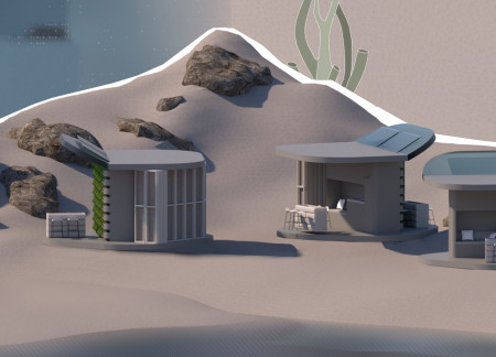 Seaweed-Insulated Microhome With Flexible Living Spaces in Coastal Settings